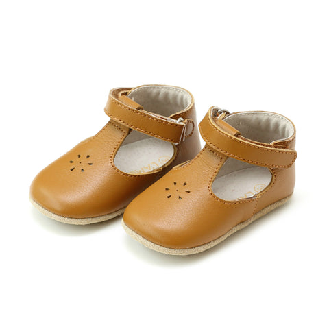 Online Exclusive - Cara Pink Gold Scalloped Leather Mary Jane (Baby)