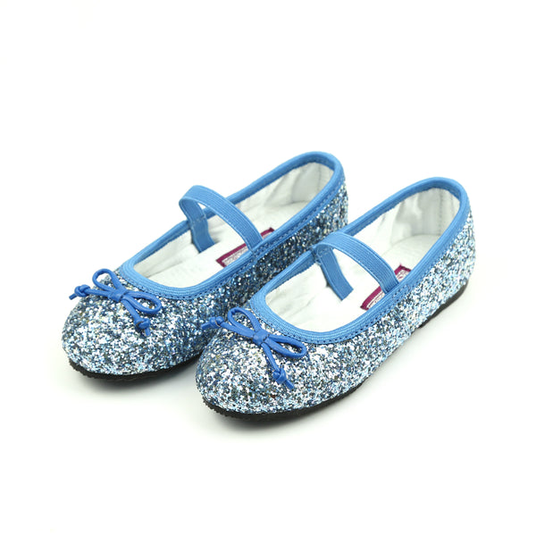 Dorothy Blue Sparkle Chunky Glitter Flat - L'Amour