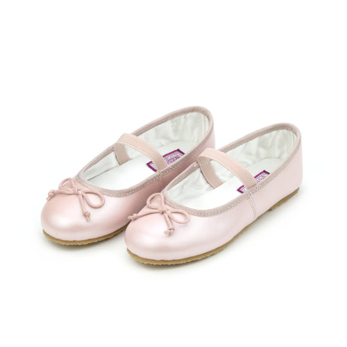 Toddler Girl's Ballet Flats -  Alia Pearl Pink Ballet Flats - L'Amour Shoes