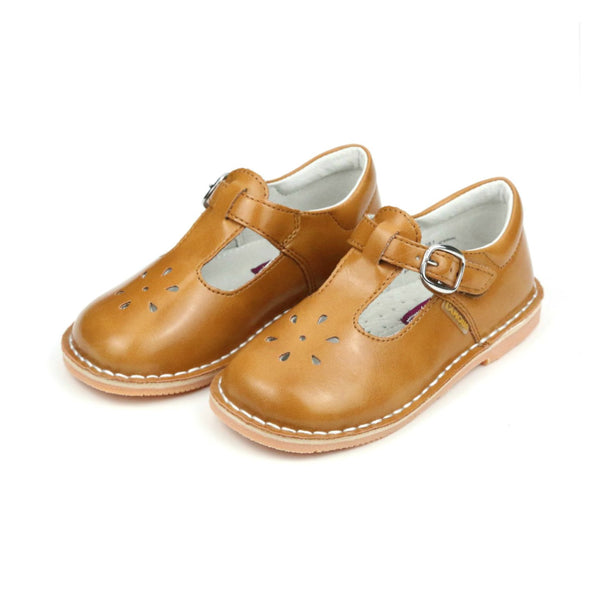 Joy Vintage Inspired Mustard Stitch Down T-Strap Mary Jane - L'Amour Mary Janes