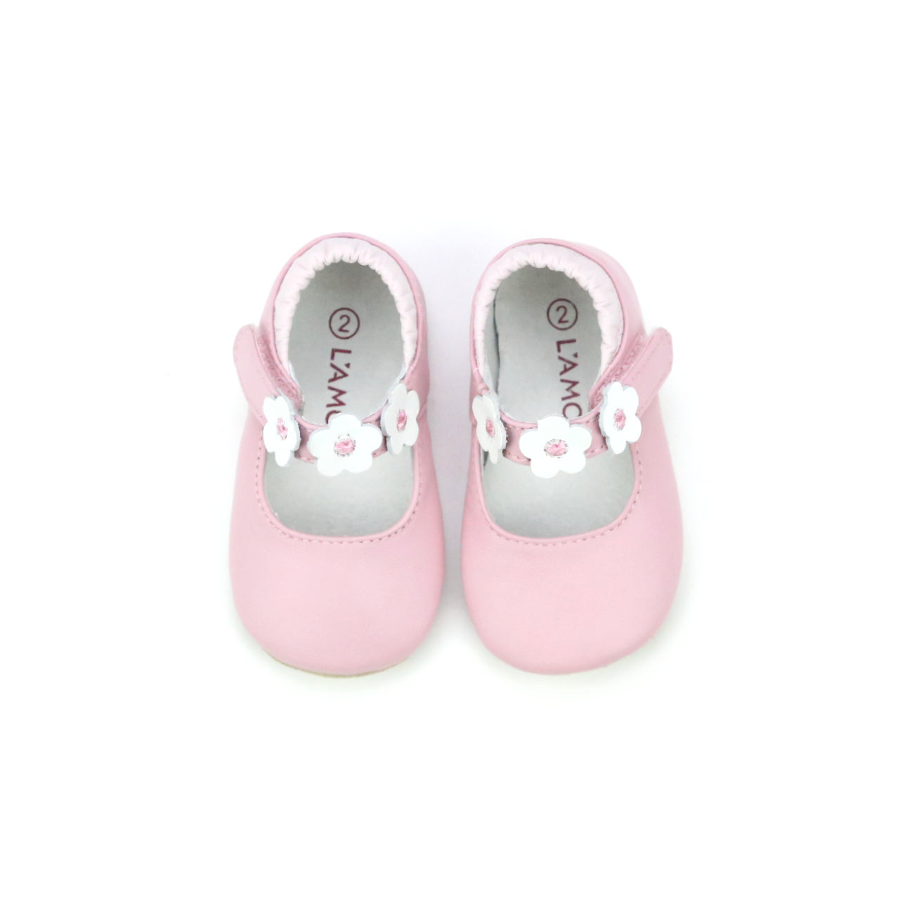 Hope Soft Leather Flower Strap Crib Mary Jane (Infant) – L'Amour Shoes