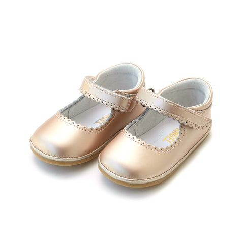 Online Exclusive - Caitlin Pink Gold Scalloped Mary Jane