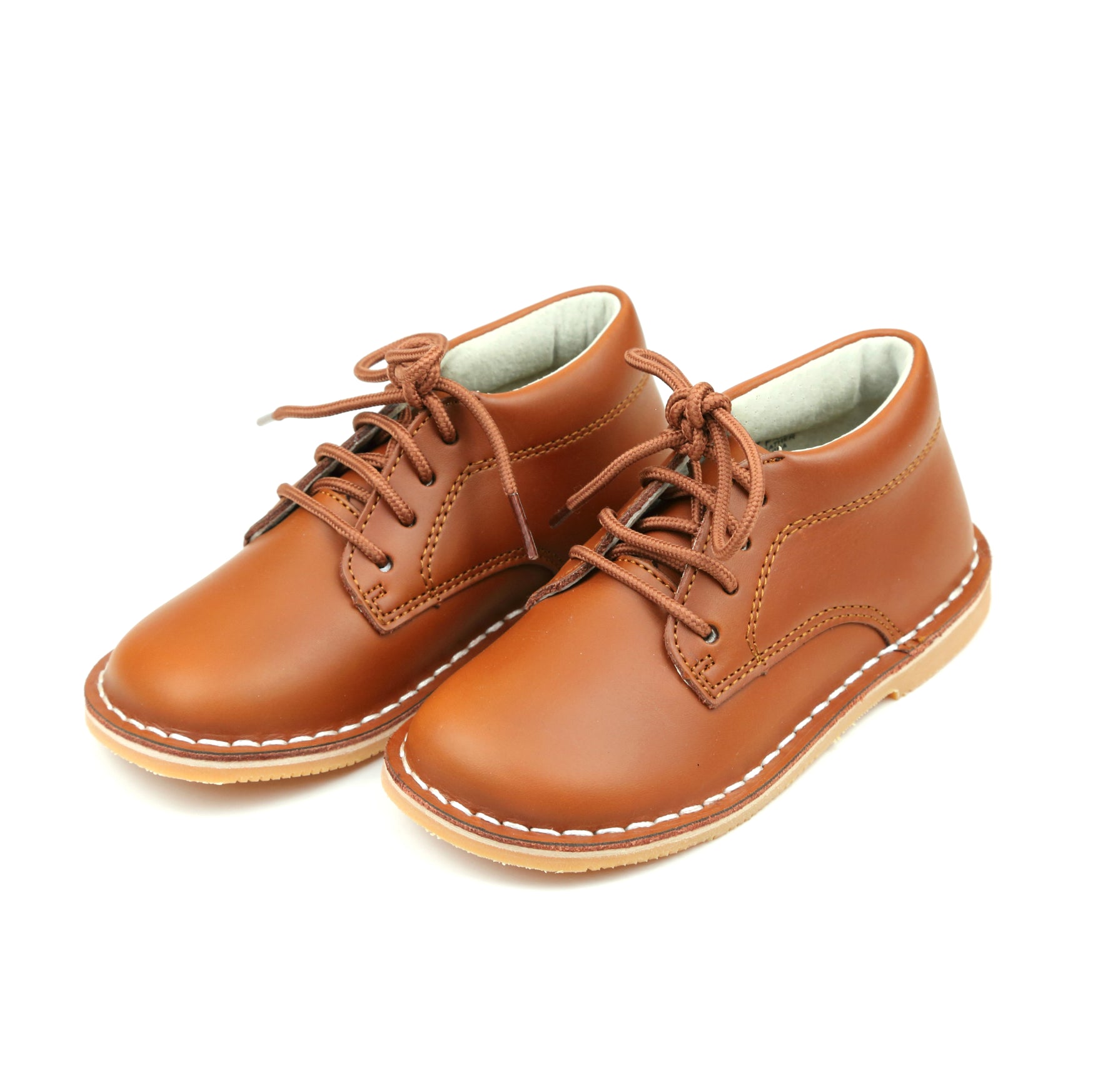 L'Amour Boys Toddler Boys Tuck Stitch Down Lace Up Shoe In Cognac Leather L'Amour Shoes L'Amour Boys Toddler Boys Tuck Stitch Down Lace Up Shoe In Cognac Leather L'Amour Shoes