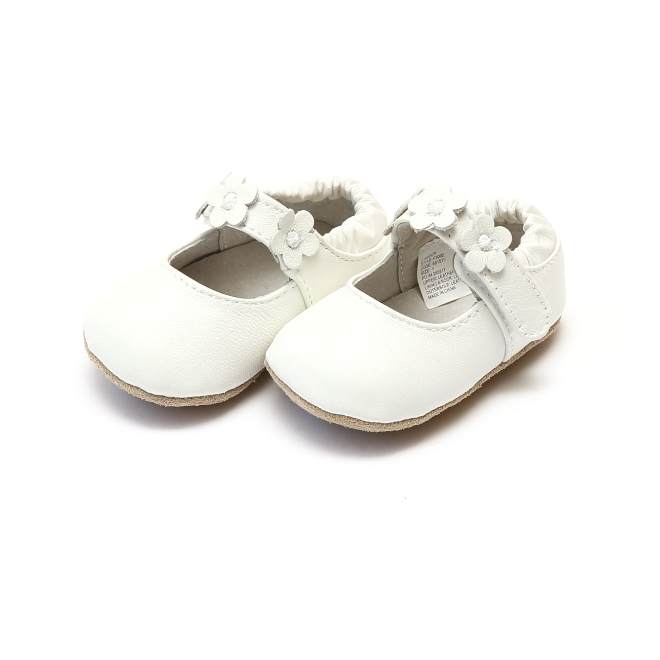 Hope Soft Leather Flower Strap Crib Mary Jane (Infant) – L'Amour Shoes