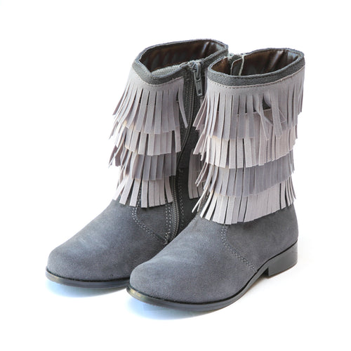 Sierra Leather Fringe Tall Boot - L'Amour Boots