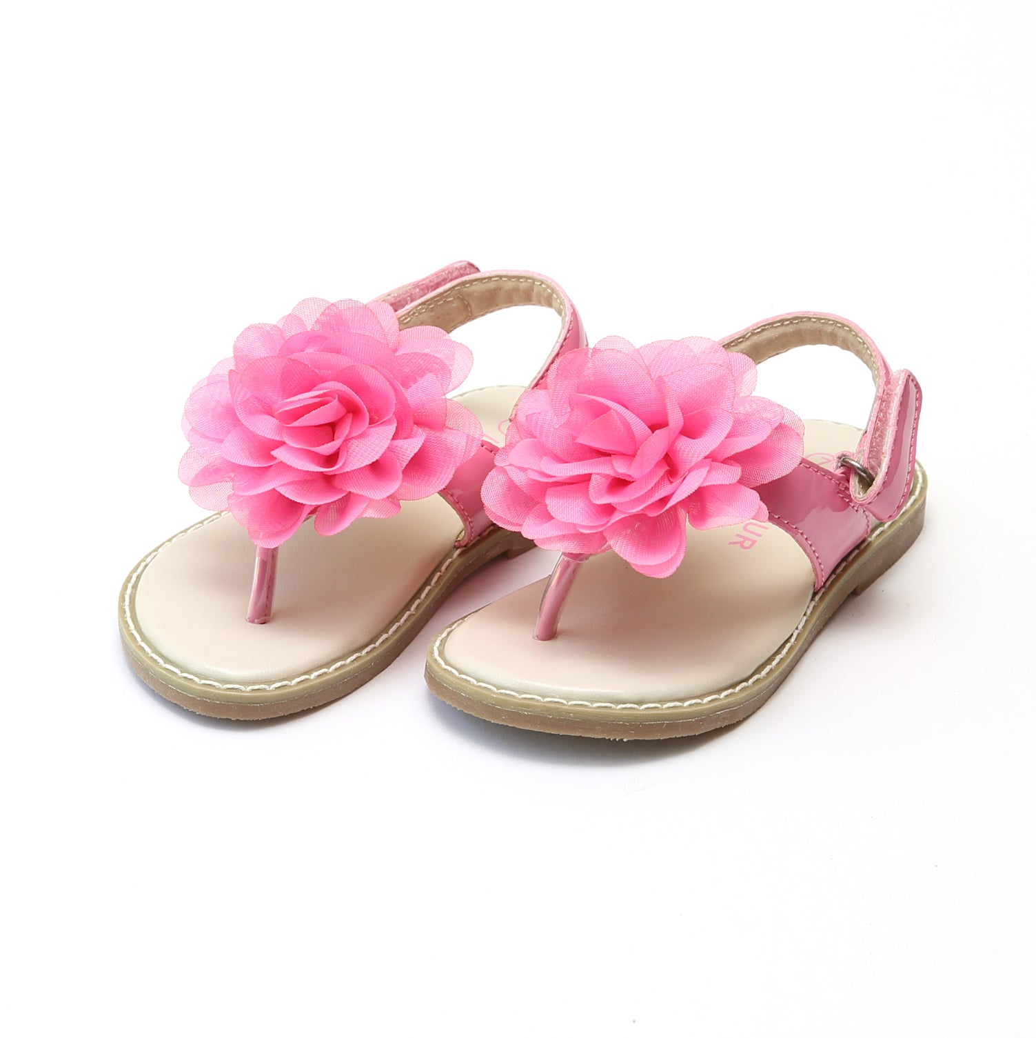 L'Amour Girls Matilda Special Occasion Organza Flower Thong Sandal