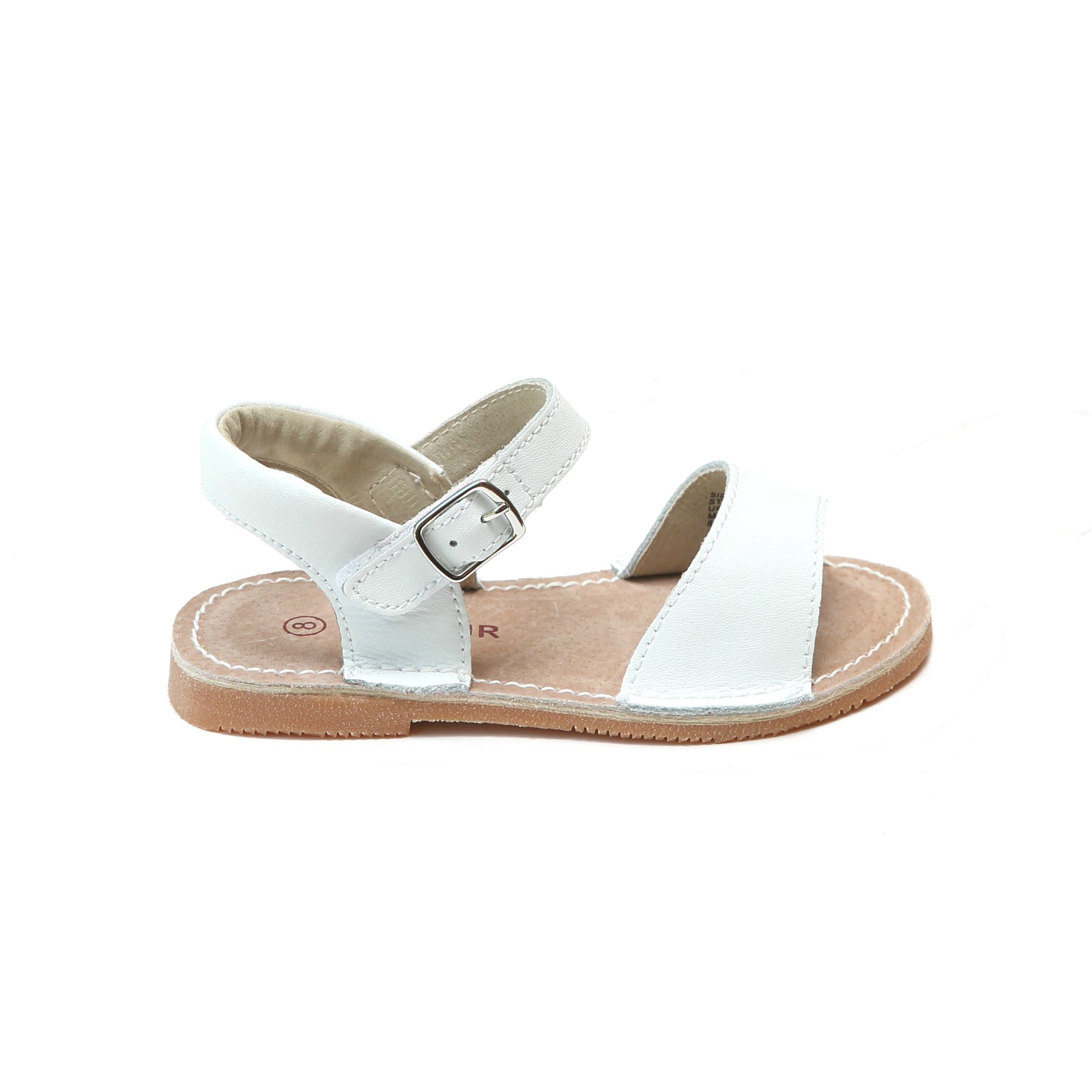 L'Amour Girls Kayla Open Toe Stitch Down Leather Sandal – L'Amour Shoes