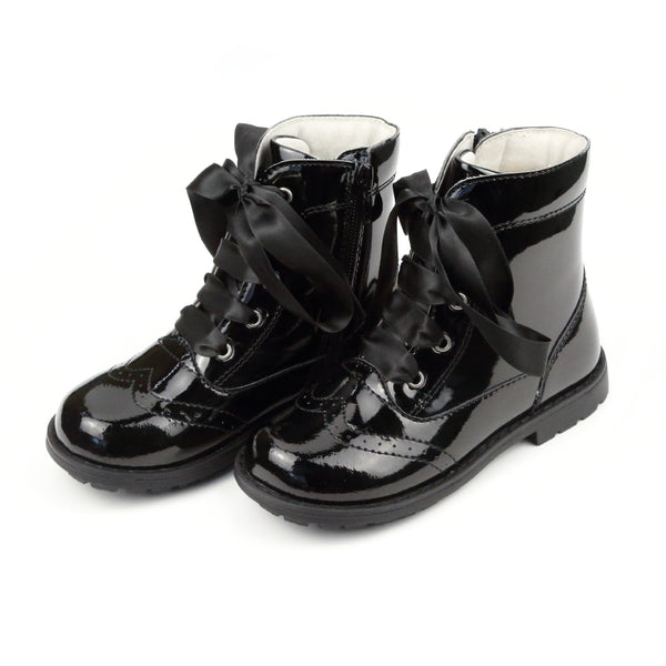 Toddler Girl's Combat Boot - Stellina Blush Pink Boot - L'Amour Shoes
